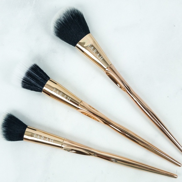 F.A.R.A.H Brushes Other - 🌺3/20 Gold Face Brush Trio 100% vegan & synthetic